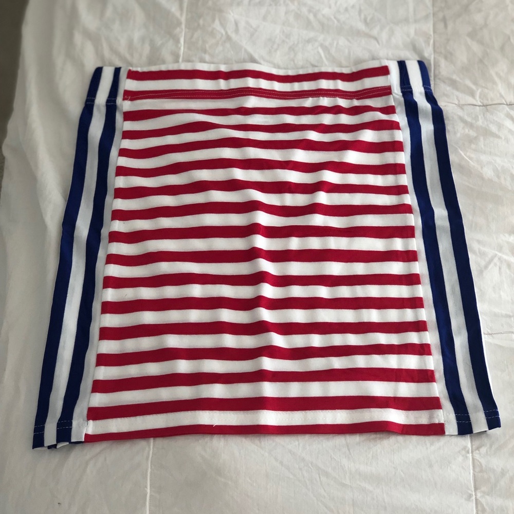 Red/white/blue mini skirt